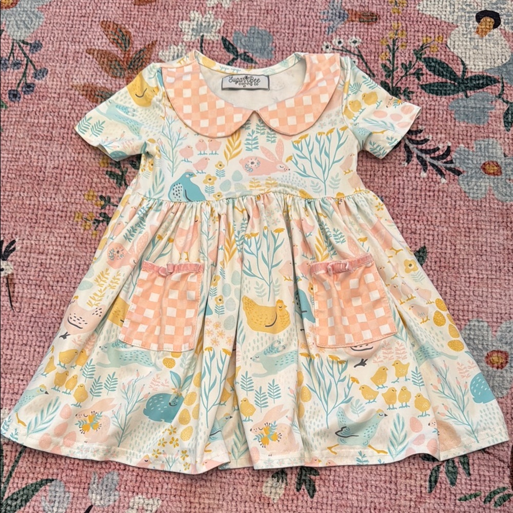 Sugar Bee Dress with Spring Print